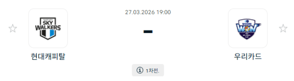 현대캐피탈 스카이워커스 vs 우리카드 우리WON 경기 분석 및 승부 예측