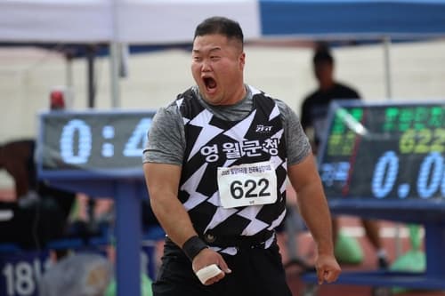 포환던지기 심준, 밀양아리랑 전국대회서 한국 타이기록 달성