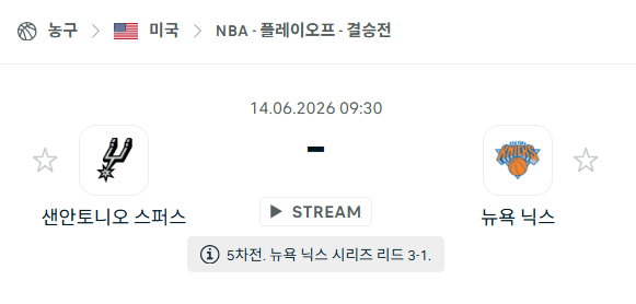 NBA 경기 분석: 뉴욕 닉스 vs 샌안토니오 스퍼스의 승부 예측
